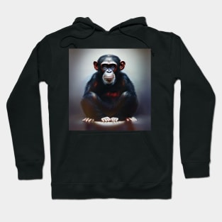 Grumpy Young Chimpanzee Art Hoodie